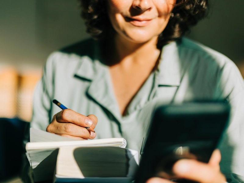 woman on phone
